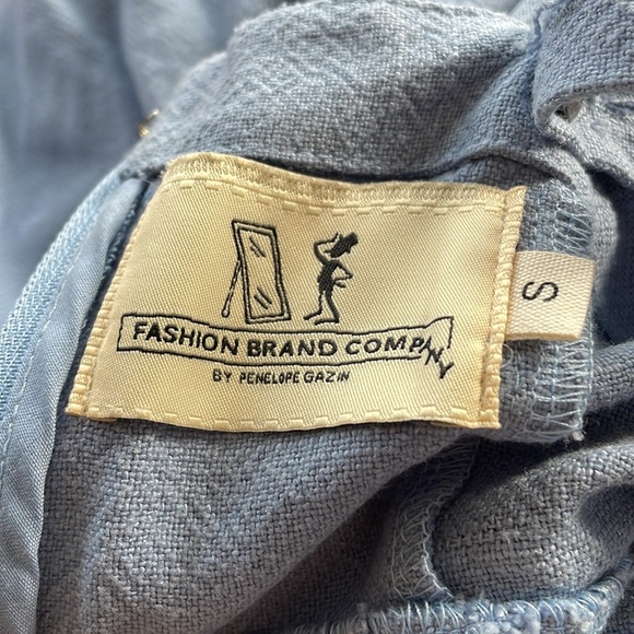 Fashion Brand Company Cindy Linen Pinafore Dress. Handmade USA. - Picture 4 of 4